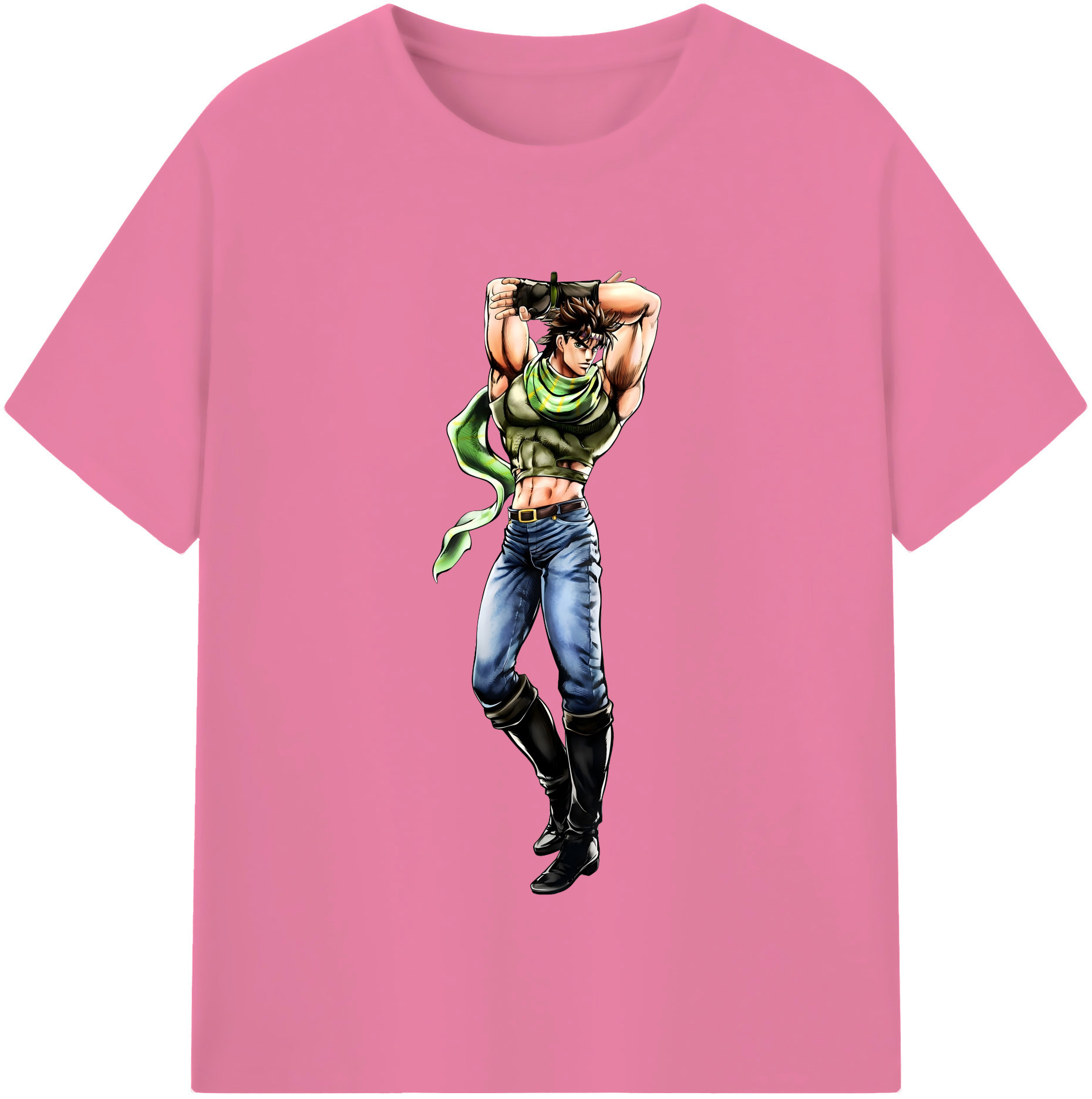 （画像用） ジョジョの奇妙な冒険 ジョセフ?ジョースター JoJo's Bizarre Adventure Joseph Joestar 綿100％半袖Tシャツ（フロントプリント）